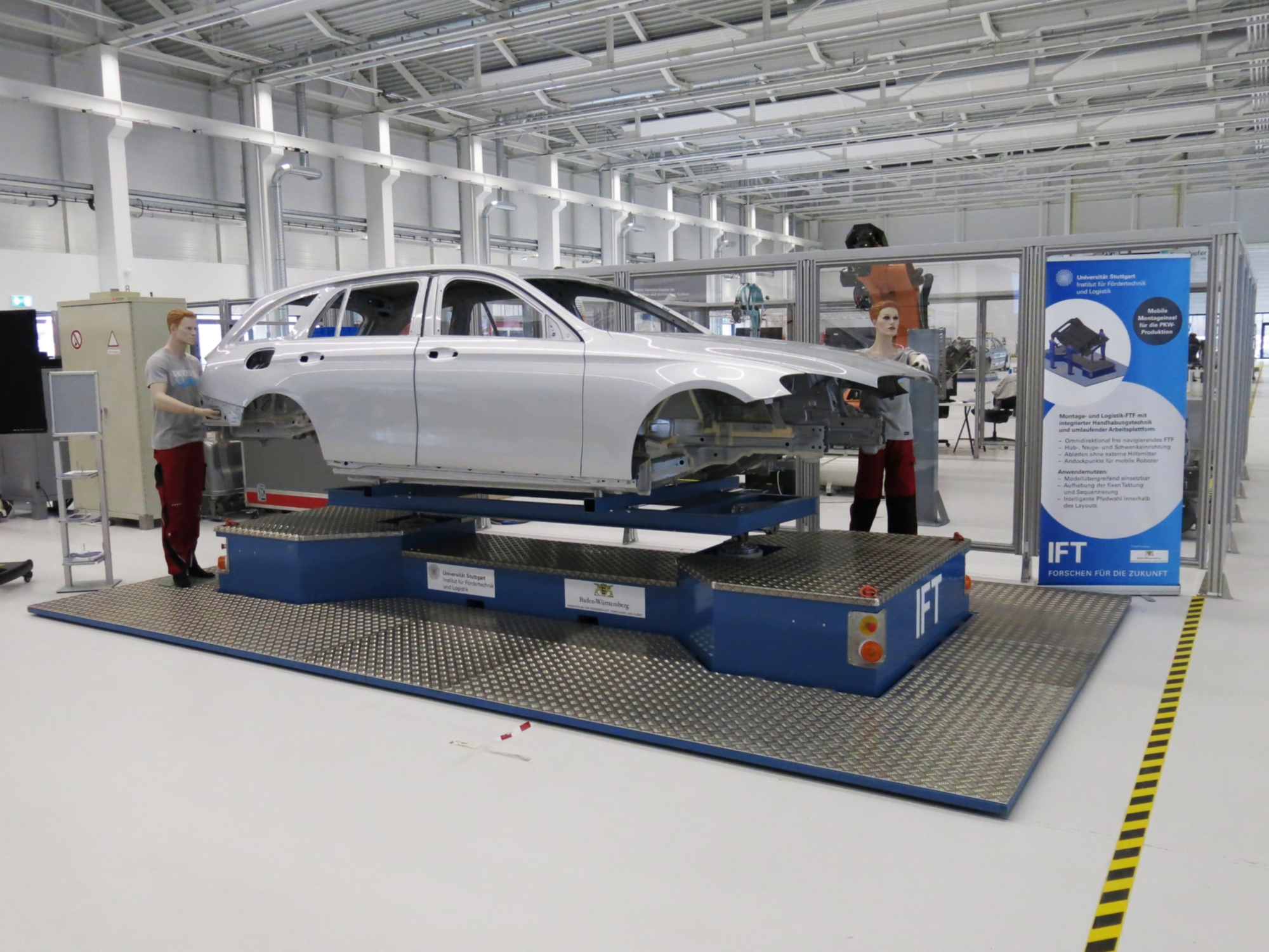 Mobile assembly island for car production