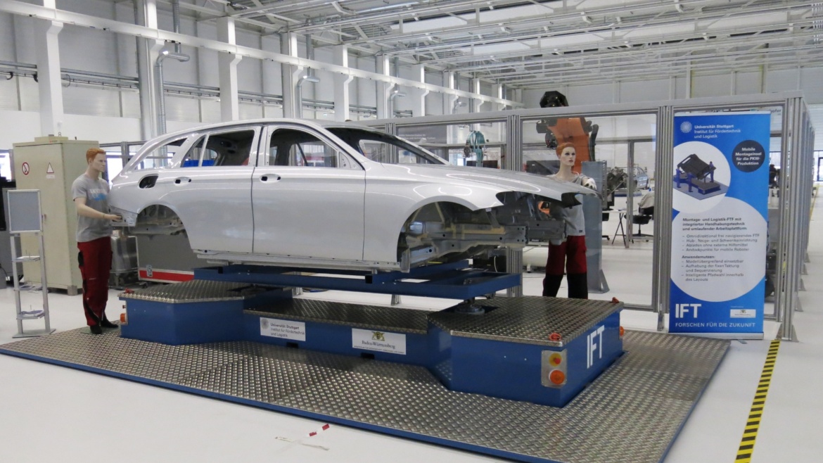 Mobile assembly island for car production